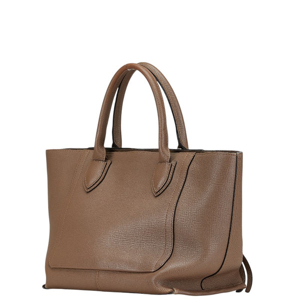 ロンシャン メールボックスM ハンドバッグ ショルダーバッグ 2WAY ブラウン レザー レディース Longchamp 【中古】