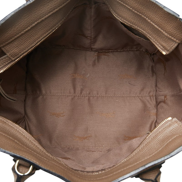 ロンシャン メールボックスM ハンドバッグ ショルダーバッグ 2WAY ブラウン レザー レディース Longchamp 【中古】