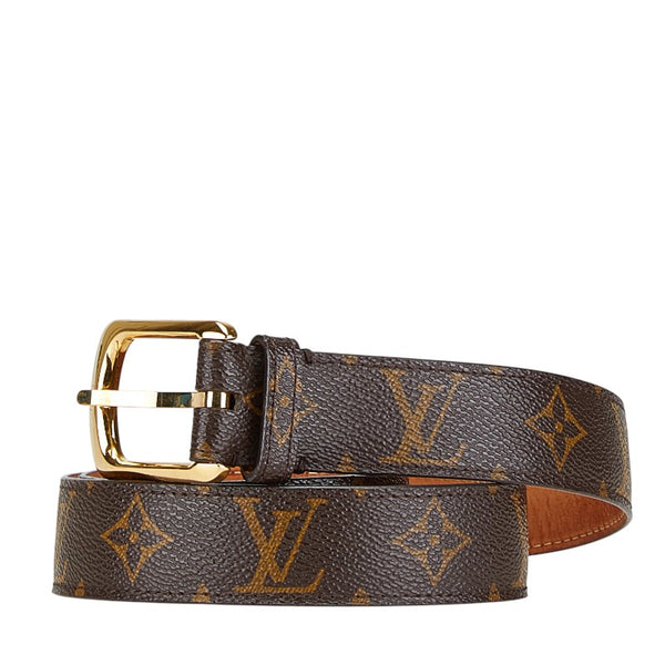 ルイ ヴィトン モノグラム サンチュール エリプス ベルト サイズ：80/32 M6919 ブラウン PVC レザー レディース LOUIS VUITTON 【中古】