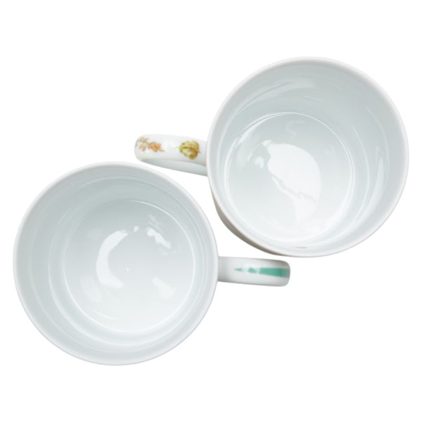 エルメス トゥカン Le jardin de Pythagore ピタゴラス マグカップ ティーカップ 2客 ホワイト マルチカラー 陶器 レディース HERMES 【中古】