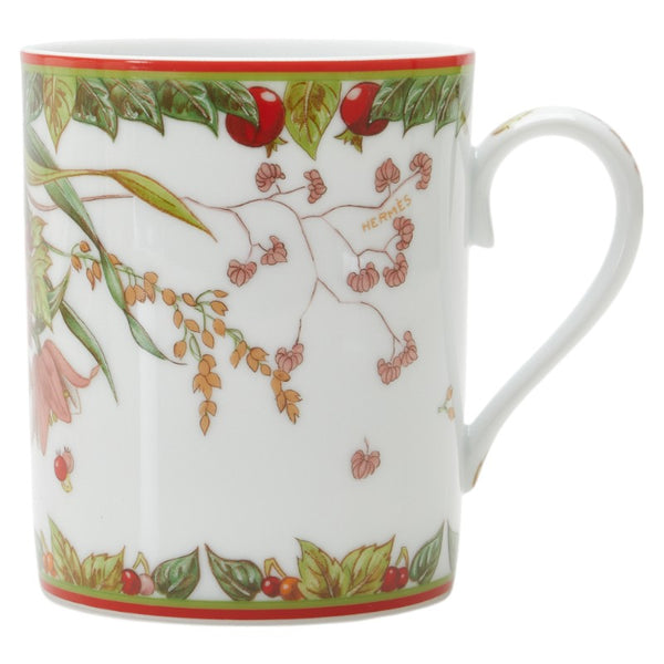 エルメス トゥカン Le jardin de Pythagore ピタゴラス マグカップ ティーカップ 2客 ホワイト マルチカラー 陶器 レディース HERMES 【中古】