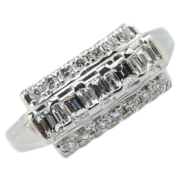 Pt900 プラチナ ダイヤ0.50ct ダイヤ0.16ct リング 指輪 レディース 12号 【中古】