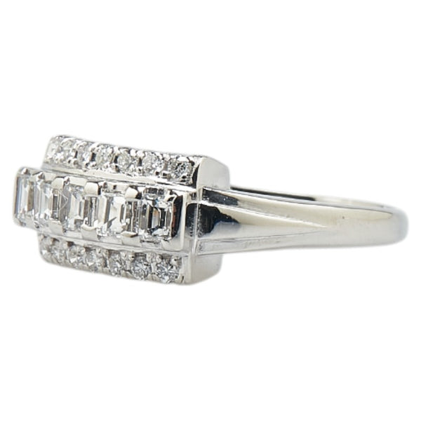 Pt900 プラチナ ダイヤ0.50ct ダイヤ0.16ct リング 指輪 レディース 12号 【中古】