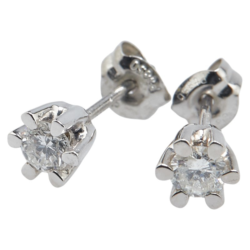 カメリア スタッド ピアス Pt850 プラチナ レディース CAMELLIA 【中古】