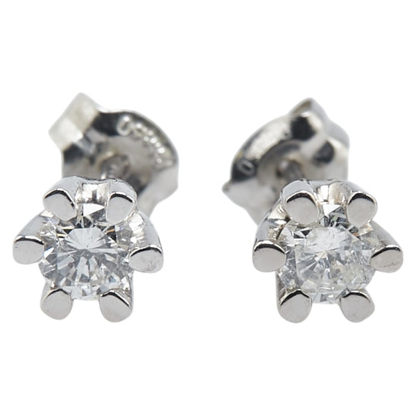 カメリア スタッド ピアス Pt850 プラチナ レディース CAMELLIA 【中古】