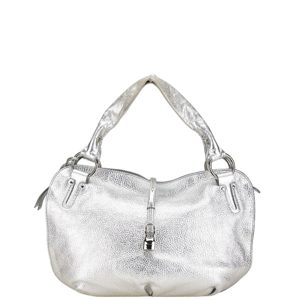 セリーヌ ビタースウィート ハンドバッグ シルバー レザー レディース CELINE 【中古】