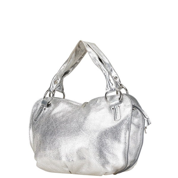 セリーヌ ビタースウィート ハンドバッグ シルバー レザー レディース CELINE 【中古】