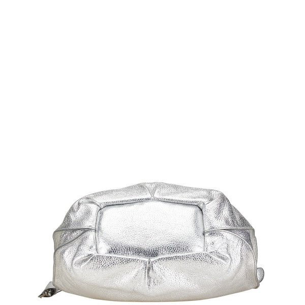 セリーヌ ビタースウィート ハンドバッグ シルバー レザー レディース CELINE 【中古】