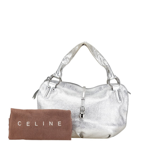 セリーヌ ビタースウィート ハンドバッグ シルバー レザー レディース CELINE 【中古】