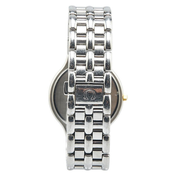 オメガ デビル  腕時計 196.0316 クオーツ パープル文字盤 ステンレススチール K18YG イエローゴールド レディース OMEGA 【中古】