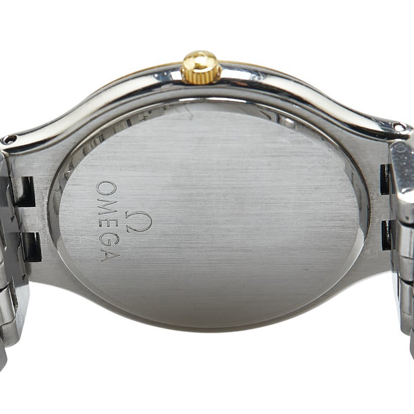 オメガ デビル  腕時計 196.0316 クオーツ パープル文字盤 ステンレススチール K18YG イエローゴールド レディース OMEGA 【中古】