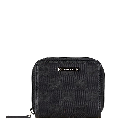 グッチ GGキャンバス ミニ コインケース 小銭入れ 115255 ブラウン ベージュ キャンバス レザー レディース GUCCI 【中古】