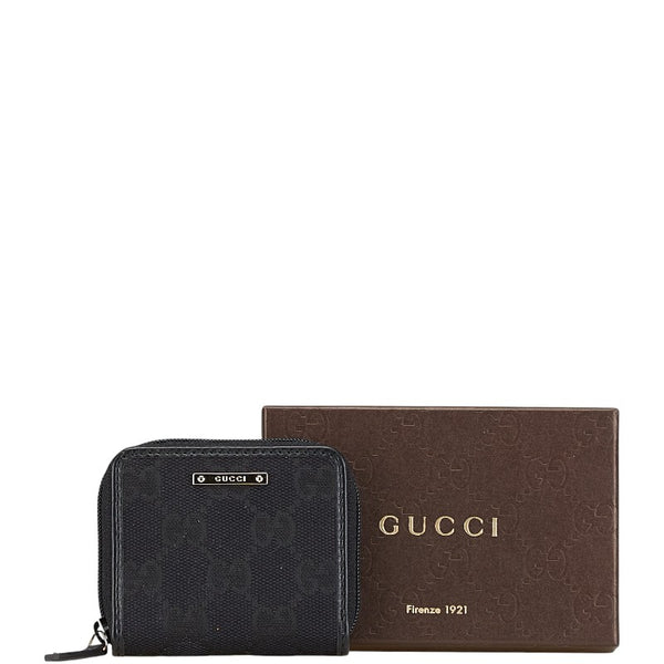 グッチ GGキャンバス ミニ コインケース 小銭入れ 115255 ブラウン ベージュ キャンバス レザー レディース GUCCI 【中古】