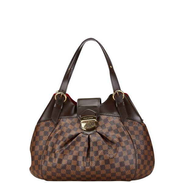 ルイ ヴィトン ダミエ システィナ GM ハンドバッグ N41540 ブラウン PVC レザー レディース LOUIS VUITTON 【中古】