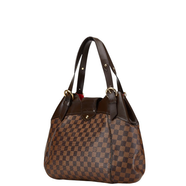 ルイ ヴィトン ダミエ システィナ GM ハンドバッグ N41540 ブラウン PVC レザー レディース LOUIS VUITTON 【中古】