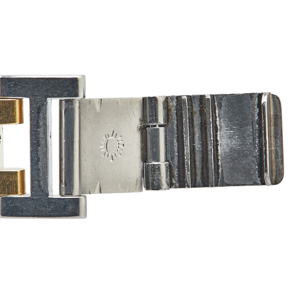 エルメス クリッパー 腕時計 CL4.220 クオーツ ベージュ文字盤 ステンレススチール メッキ レディース HERMES 【中古】
