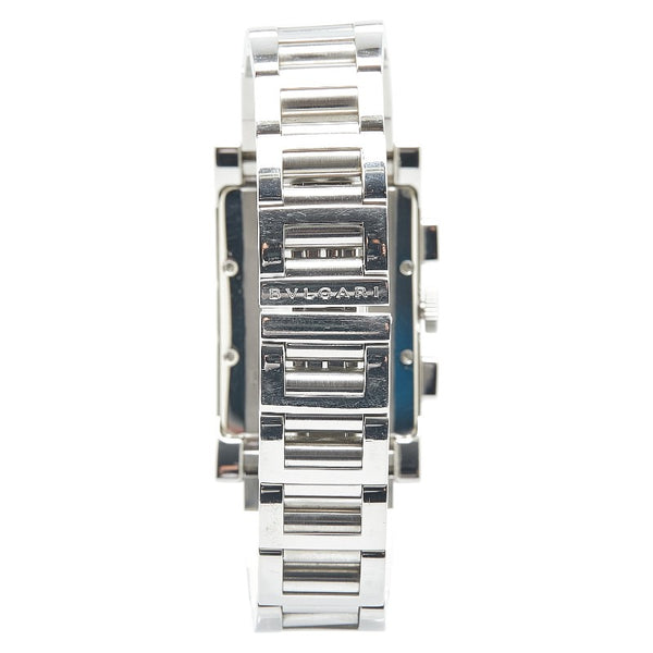ブルガリ レッタンゴロ 腕時計 RTC49S クオーツ ホワイト文字盤 ステンレススチール メンズ BVLGARI 【中古】