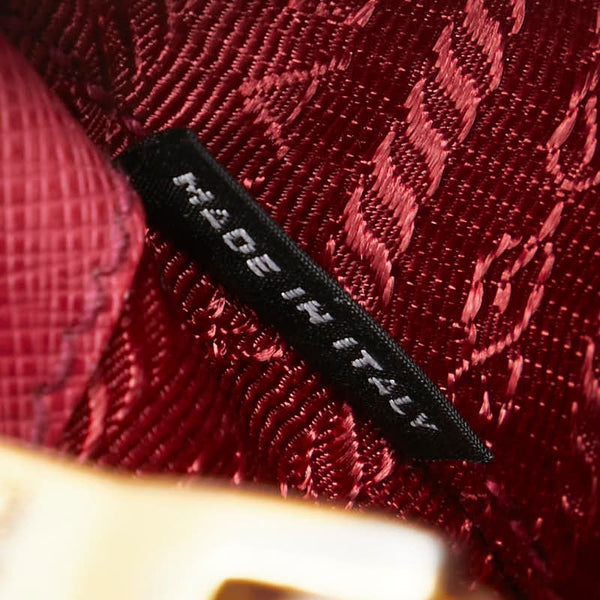 プラダ 三角ロゴプレート ハンドバッグ ショルダーバッグ 2WAY ピンク レザー レディース PRADA 【中古】