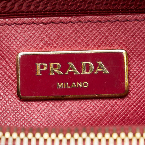 プラダ 三角ロゴプレート ハンドバッグ ショルダーバッグ 2WAY ピンク レザー レディース PRADA 【中古】