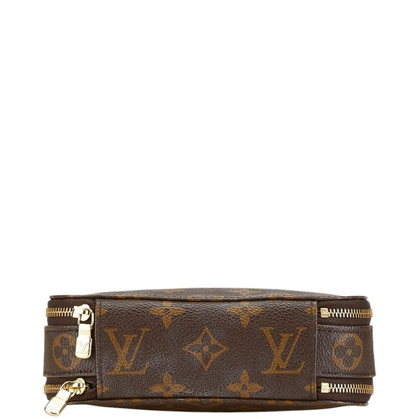 ルイ ヴィトン モノグラム トゥルース ブラッシュPM ポーチ M47510 ブラウン PVC レザー レディース LOUIS VUITTON 【中古】