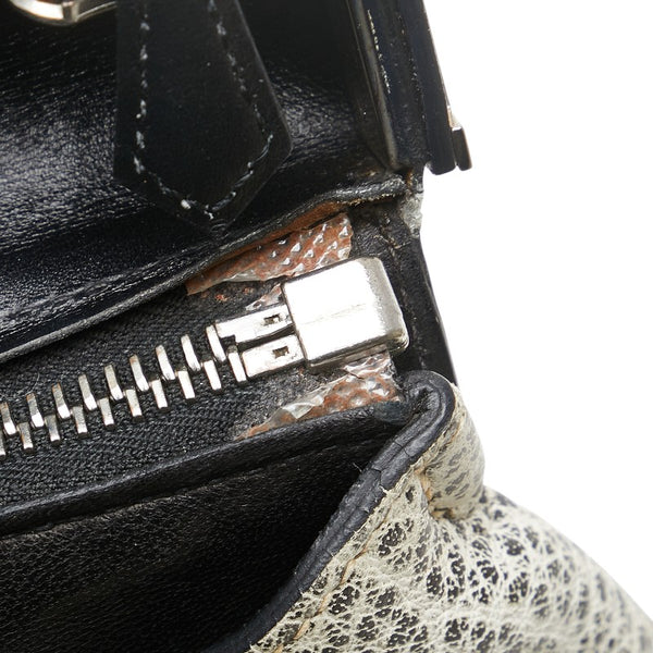 エルメス ダルメシアン ハンドバッグ ブラック ホワイト ブッフル レディース HERMES 【中古】