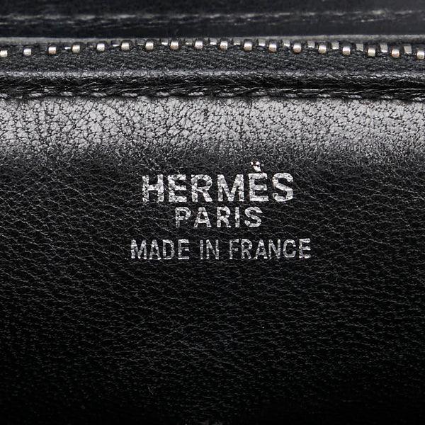 エルメス ダルメシアン ハンドバッグ ブラック ホワイト ブッフル レディース HERMES 【中古】