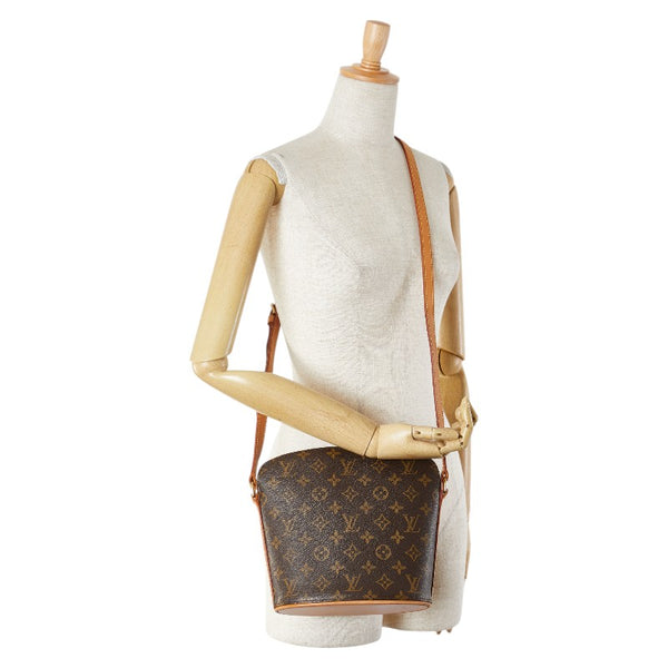 ルイ ヴィトン モノグラム ドルーオ 斜め掛け ショルダーバッグ M51290 ブラウン PVC レザー レディース LOUIS VUITTON 【中古】