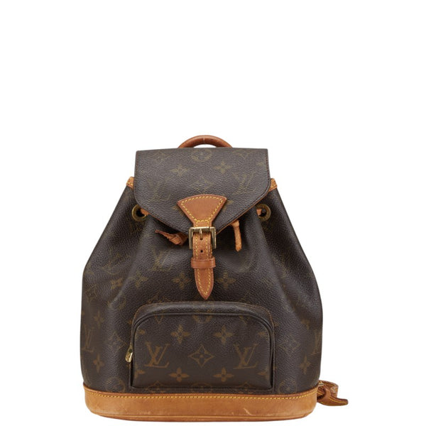 ルイ ヴィトン モノグラム ミニ モンスリ リュック バックパック M51137 ブラウン PVC レザー レディース LOUIS VUITTON 【中古】