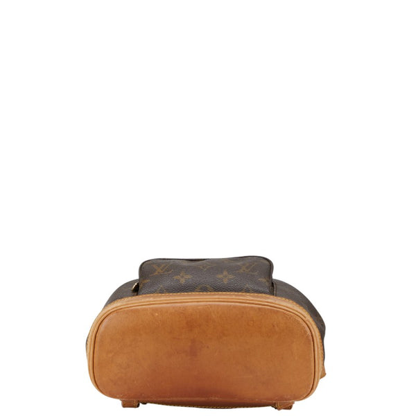 ルイ ヴィトン モノグラム ミニ モンスリ リュック バックパック M51137 ブラウン PVC レザー レディース LOUIS VUITTON 【中古】