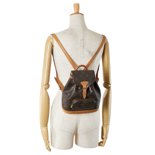 ルイ ヴィトン モノグラム ミニ モンスリ リュック バックパック M51137 ブラウン PVC レザー レディース LOUIS VUITTON 【中古】