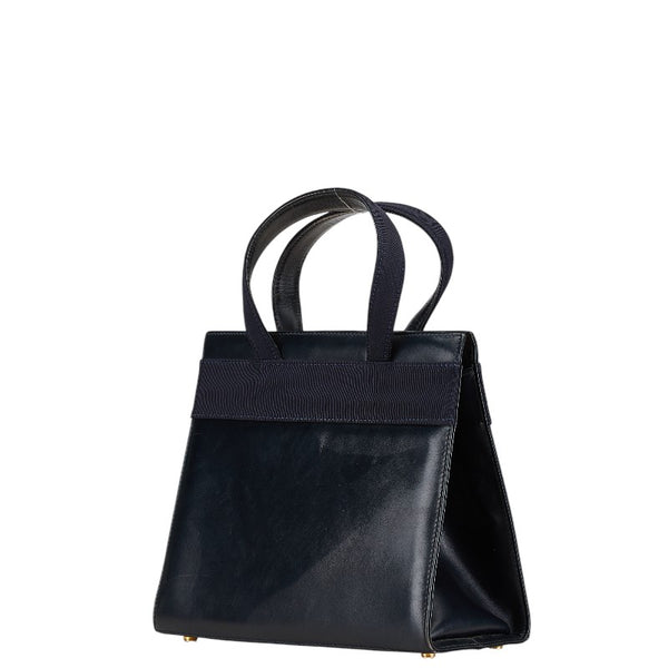 サルヴァトーレフェラガモ ヴァラリボン ハンドバッグ ショルダーバッグ 2WAY ブラック レザー レディース Salvatore Ferragamo 【中古】