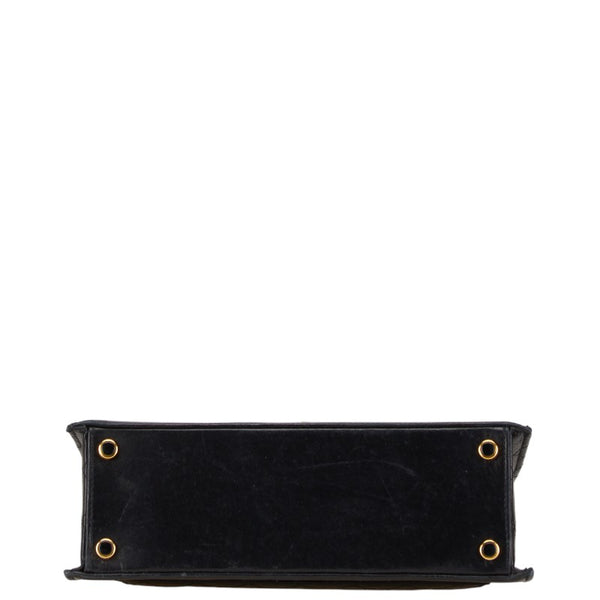 シャネル マトラッセ 斜め掛け チェーン ショルダーバッグ ブラック ラムスキン レディース CHANEL 【中古】