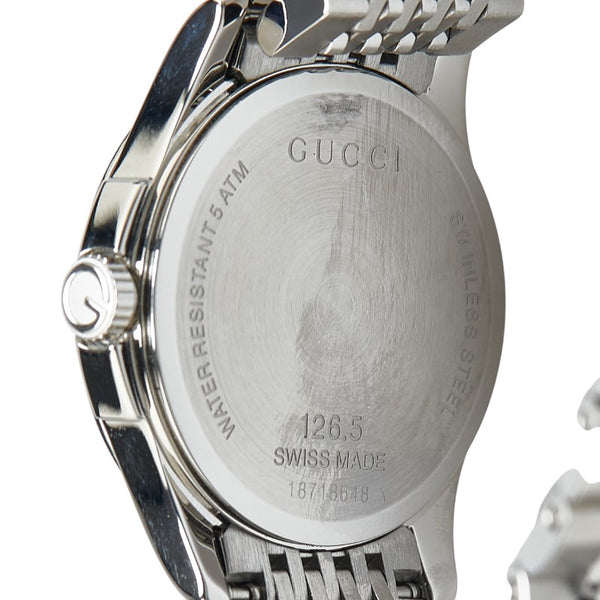 グッチ Gタイムレス 腕時計 YA1265028 クオーツ シルバー文字盤 ステンレススチール レディース GUCCI 【中古】