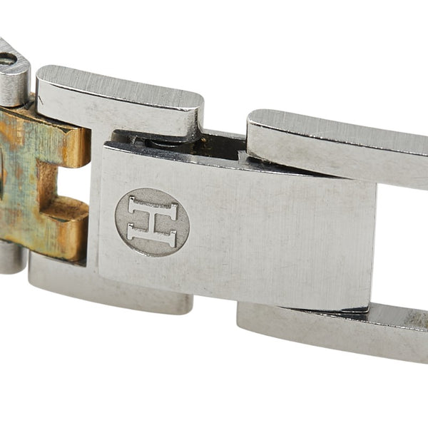 エルメス クリッパー 腕時計 CL3.240 クオーツ ベージュ文字盤 ステンレススチール メッキ レディース HERMES 【中古】
