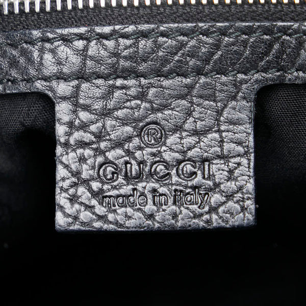 グッチ バンブー トートバッグ ショルダーバッグ 232947 ブラック レザー レディース GUCCI 【中古】