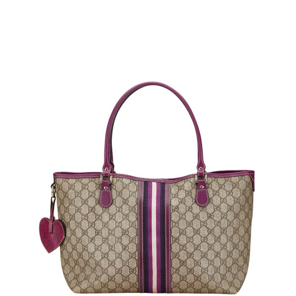 グッチ GGスプリーム トートバッグ 203693 ベージュ マルチカラー PVC レザー レディース GUCCI 【中古】