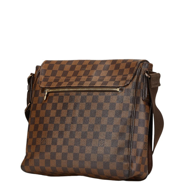 ルイ ヴィトン ダミエ ディストリクトMM ショルダーバッグ N41212 ブラウン PVC レザー レディース LOUIS VUITTON 【中古】