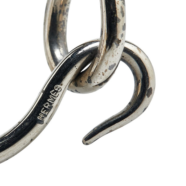 エルメス ジャンボ ブレスレット ブラウン シルバー レザー メタル レディース HERMES 【中古】
