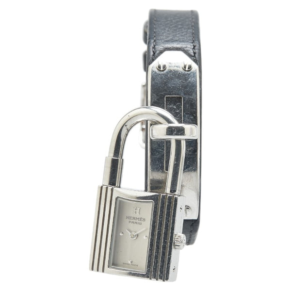 エルメス ケリーウォッチ 腕時計 クオーツ シルバー文字盤 メタル レザー レディース HERMES 【中古】