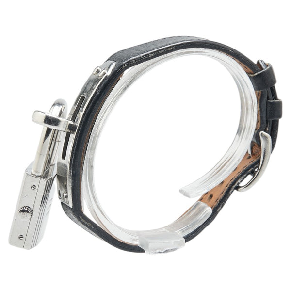 エルメス ケリーウォッチ 腕時計 クオーツ シルバー文字盤 メタル レザー レディース HERMES 【中古】