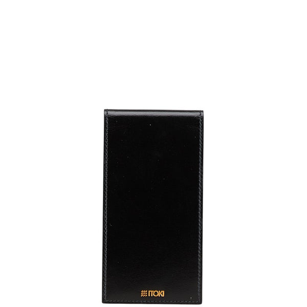 エルメス 手帳カバー メモ帳カバー ブラック レザー レディース HERMES 【中古】