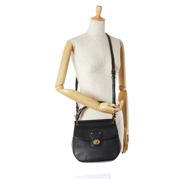 コーチ ニューウィリス ハンドバッグ ショルダーバッグ 2WAY ブラック レザー レディース COACH 【中古】