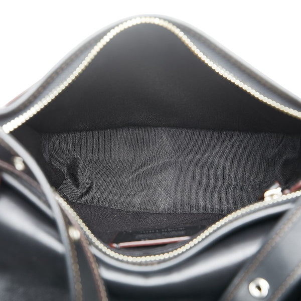 コーチ スタッズ ストーン 斜め掛け ショルダーバッグ ブラック レザー レディース COACH 【中古】