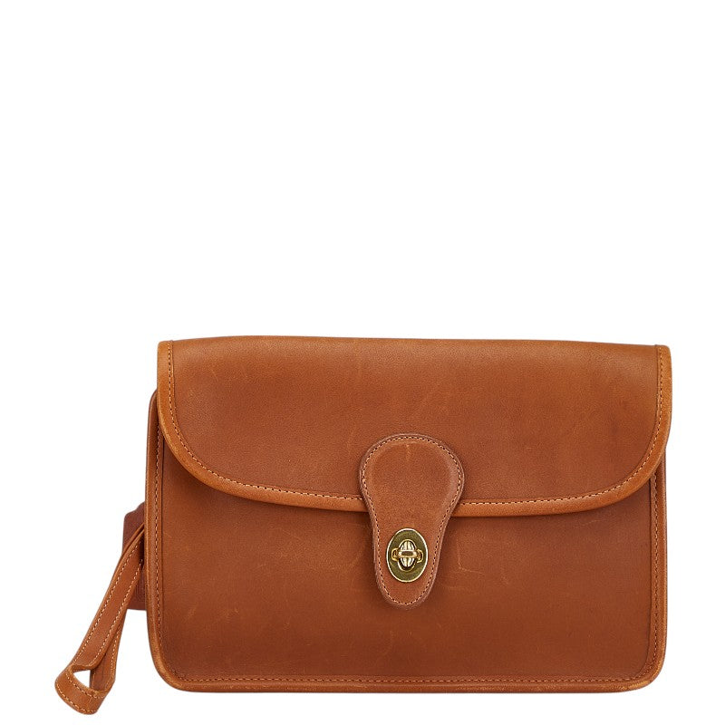 コーチ オールドコーチ セカンドバッグ クラッチバッグ ブラウン レザー レディース COACH 【中古】