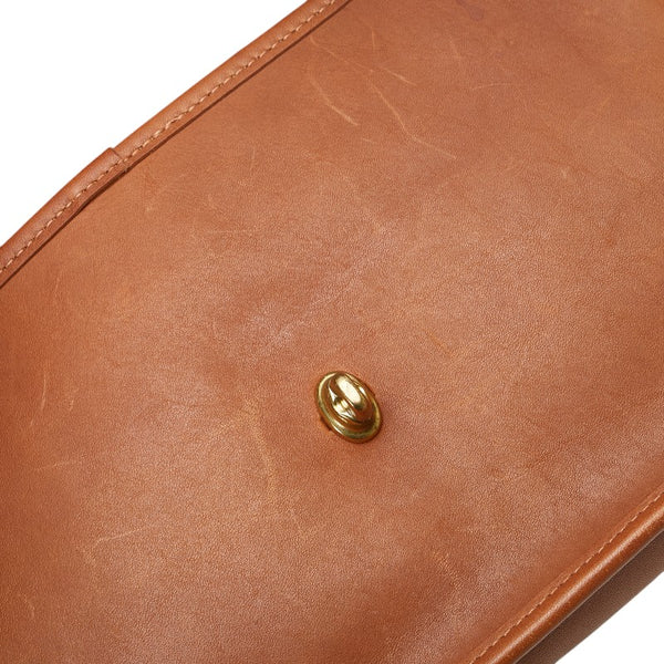 コーチ オールドコーチ セカンドバッグ クラッチバッグ ブラウン レザー レディース COACH 【中古】