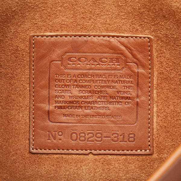 コーチ オールドコーチ セカンドバッグ クラッチバッグ ブラウン レザー レディース COACH 【中古】