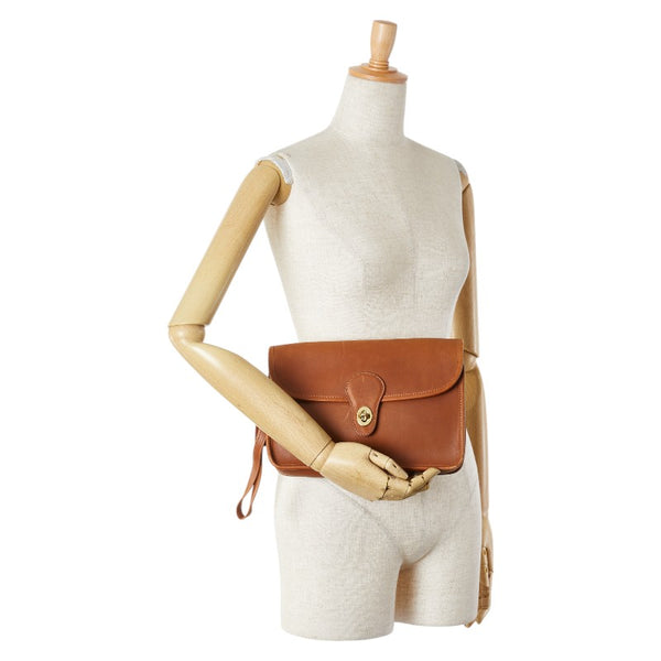 コーチ オールドコーチ セカンドバッグ クラッチバッグ ブラウン レザー レディース COACH 【中古】