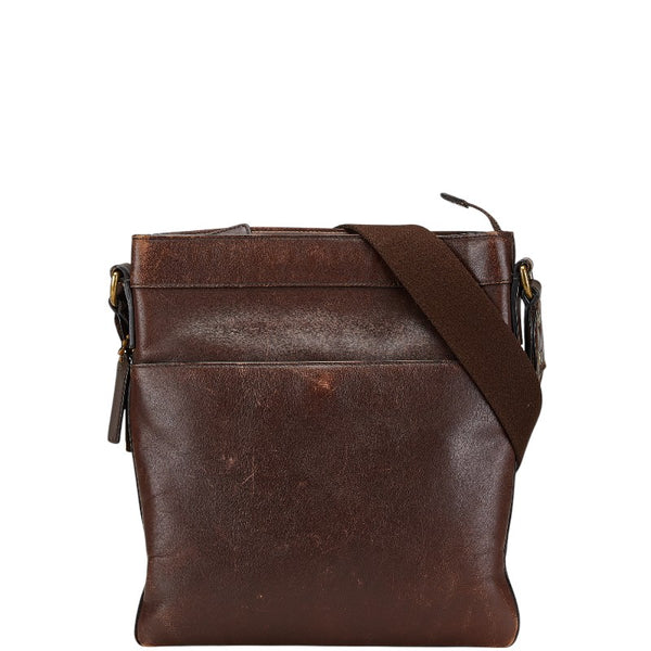 コーチ 斜め掛け ショルダーバッグ ブラウン レザー レディース COACH 【中古】