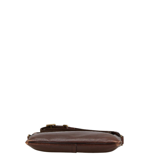 コーチ 斜め掛け ショルダーバッグ ブラウン レザー レディース COACH 【中古】