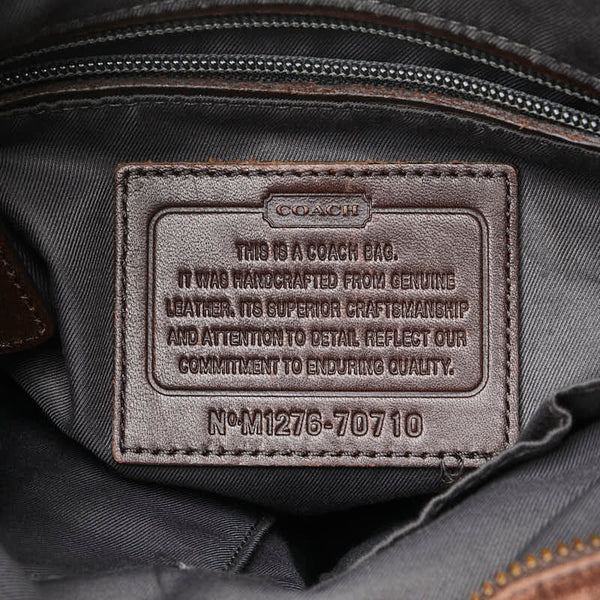 コーチ 斜め掛け ショルダーバッグ ブラウン レザー レディース COACH 【中古】